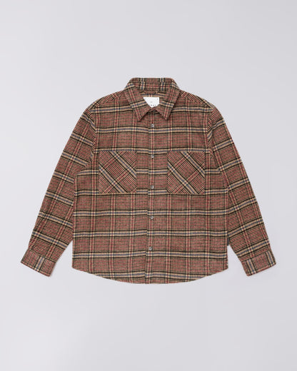 Edwin Julius Shirt - Burgundy / Blue
