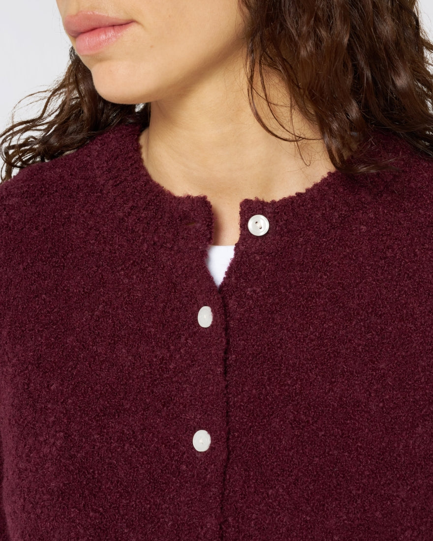 Edwin W' Ally Cardigan - Burgundy