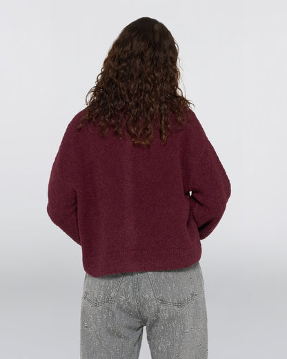 Edwin W' Ally Cardigan - Burgundy