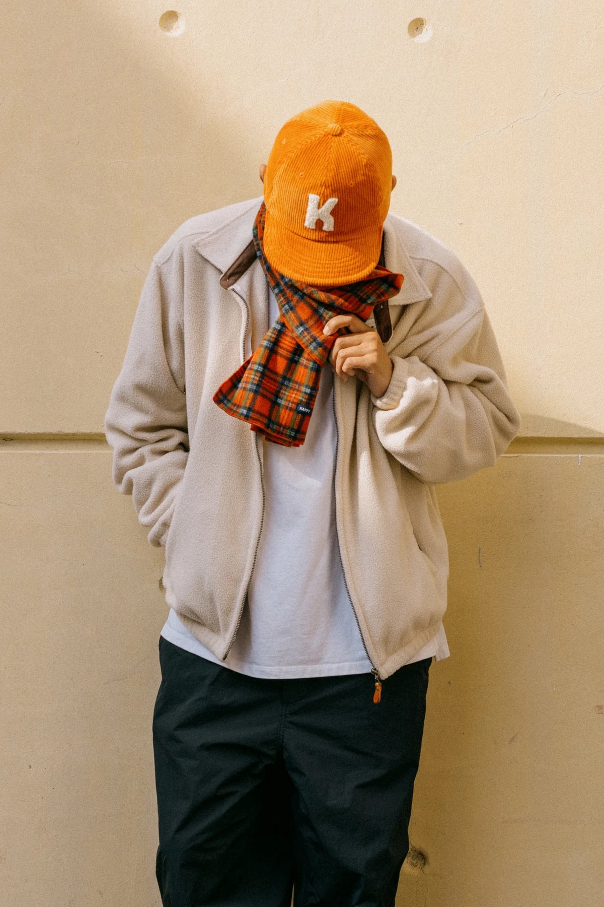 Kappy Designs Corduroy Logo Cap - Orange