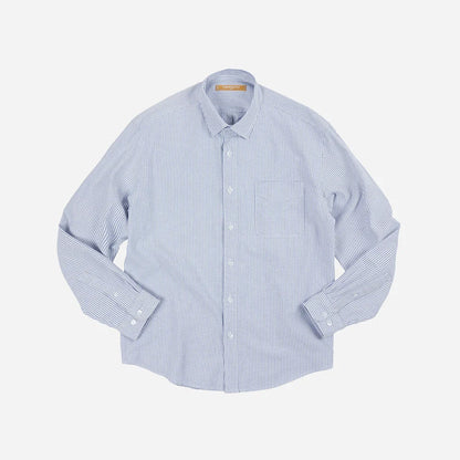 FrizmWorks OG Striped Oxford Oversized Shirt - Blue