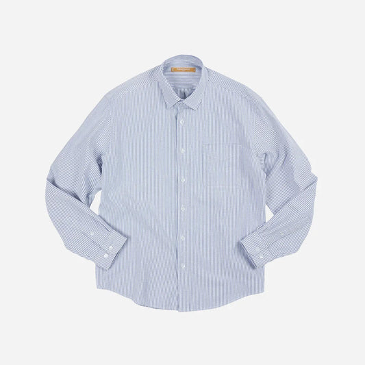 FrizmWorks OG Striped Oxford Oversized Shirt - Blue