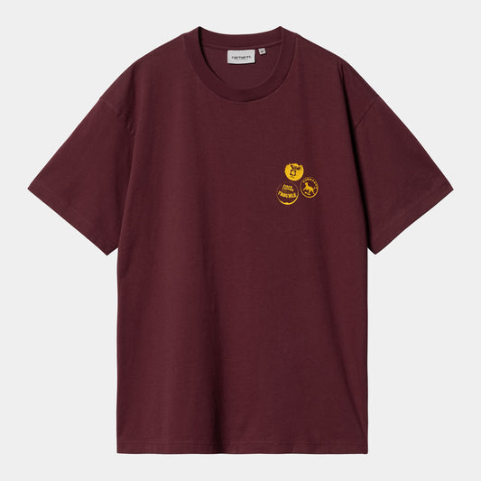 Carhartt Pins T-Shirt Malbec/Orange