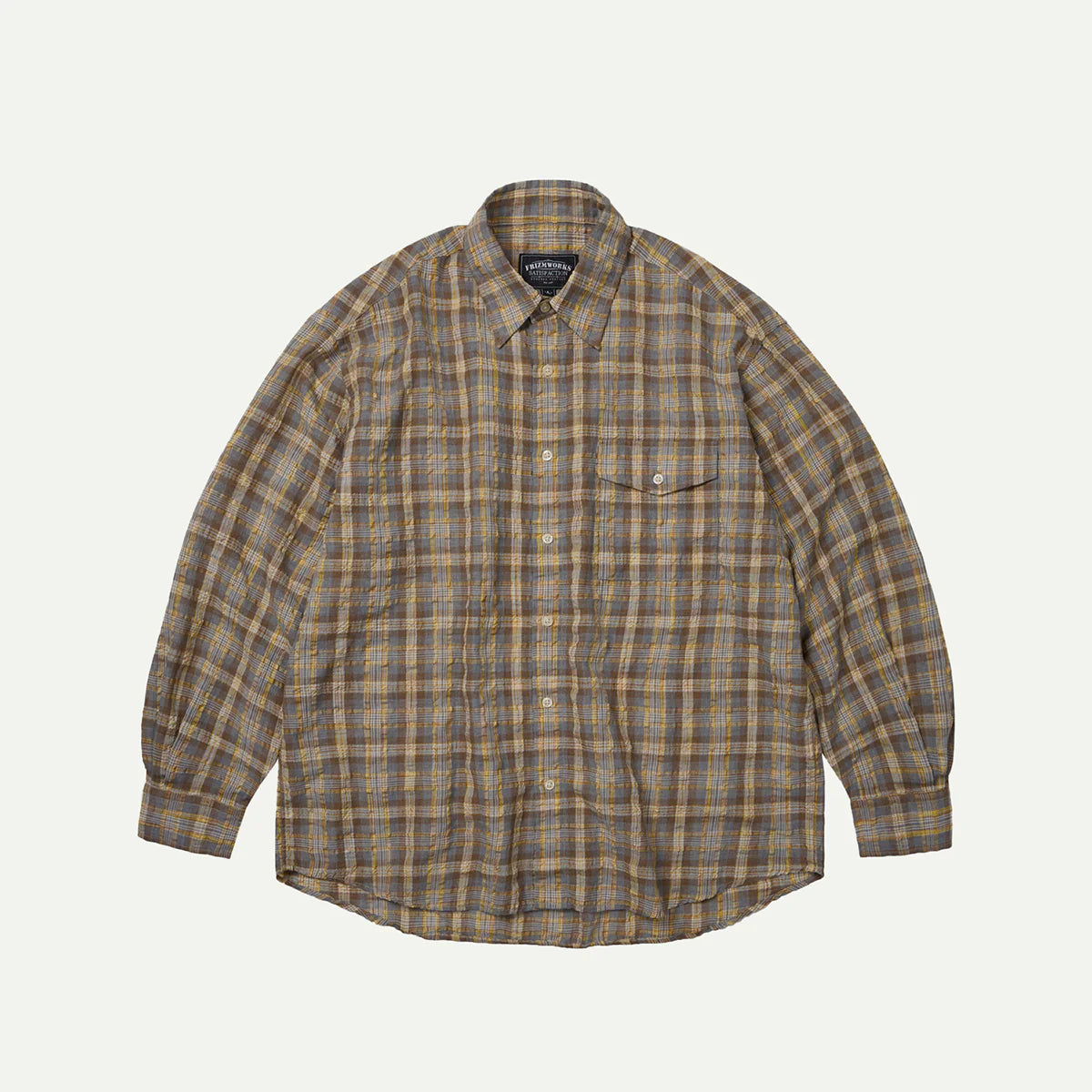 FrizmWorks Uneven Check Shirt - Yellow