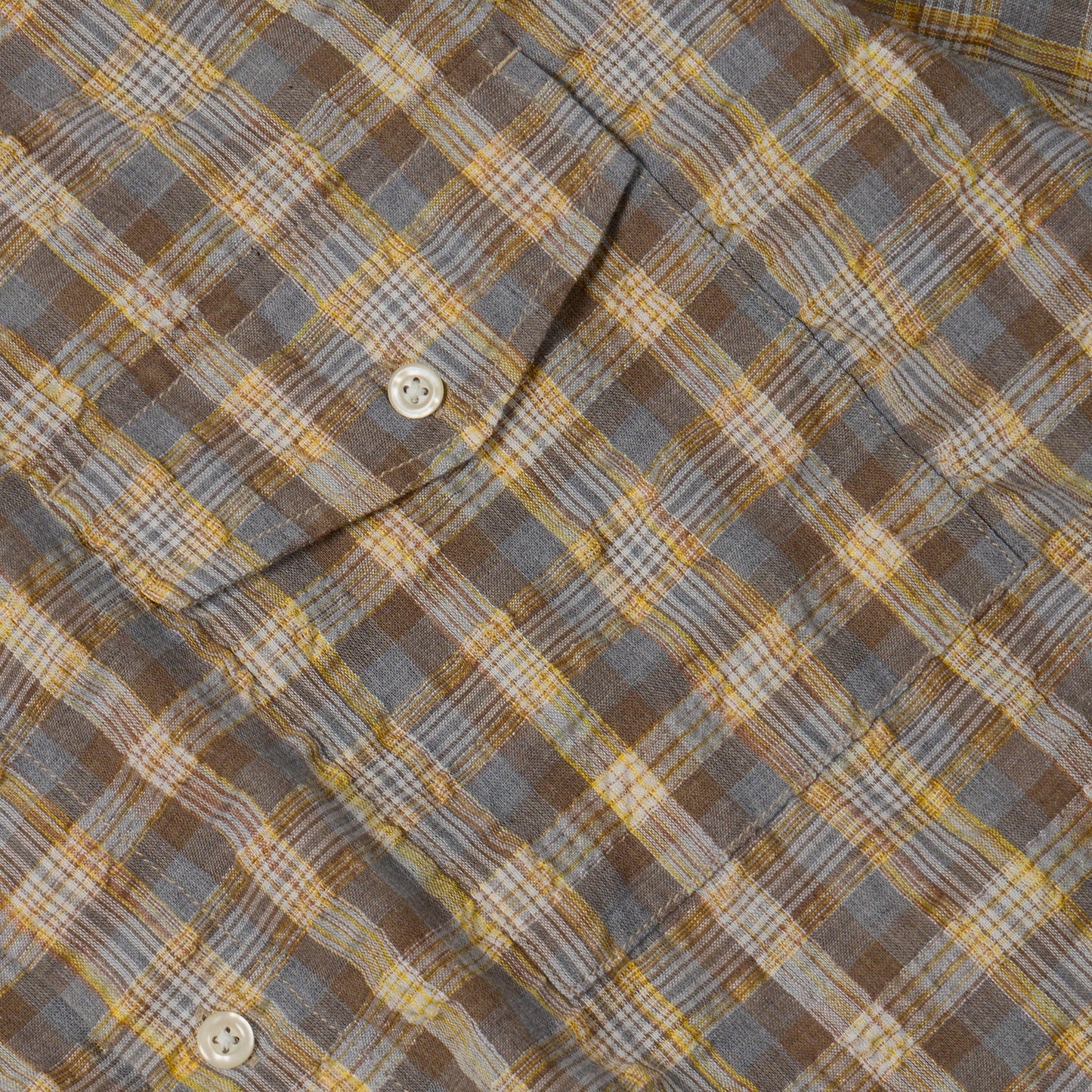 FrizmWorks Uneven Check Shirt - Yellow