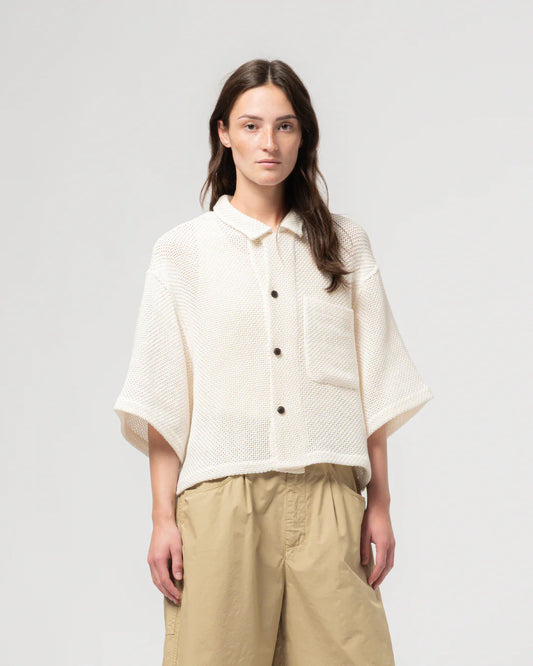 Girls of Dust Sumatra Shirt Trellis Cotton - Ecru