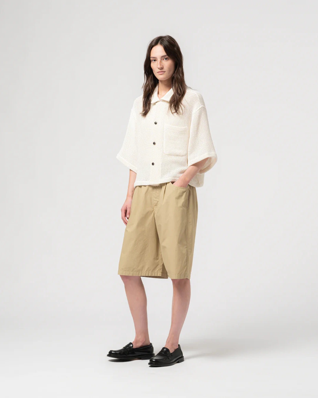 Girls of Dust Sumatra Shirt Trellis Cotton - Ecru