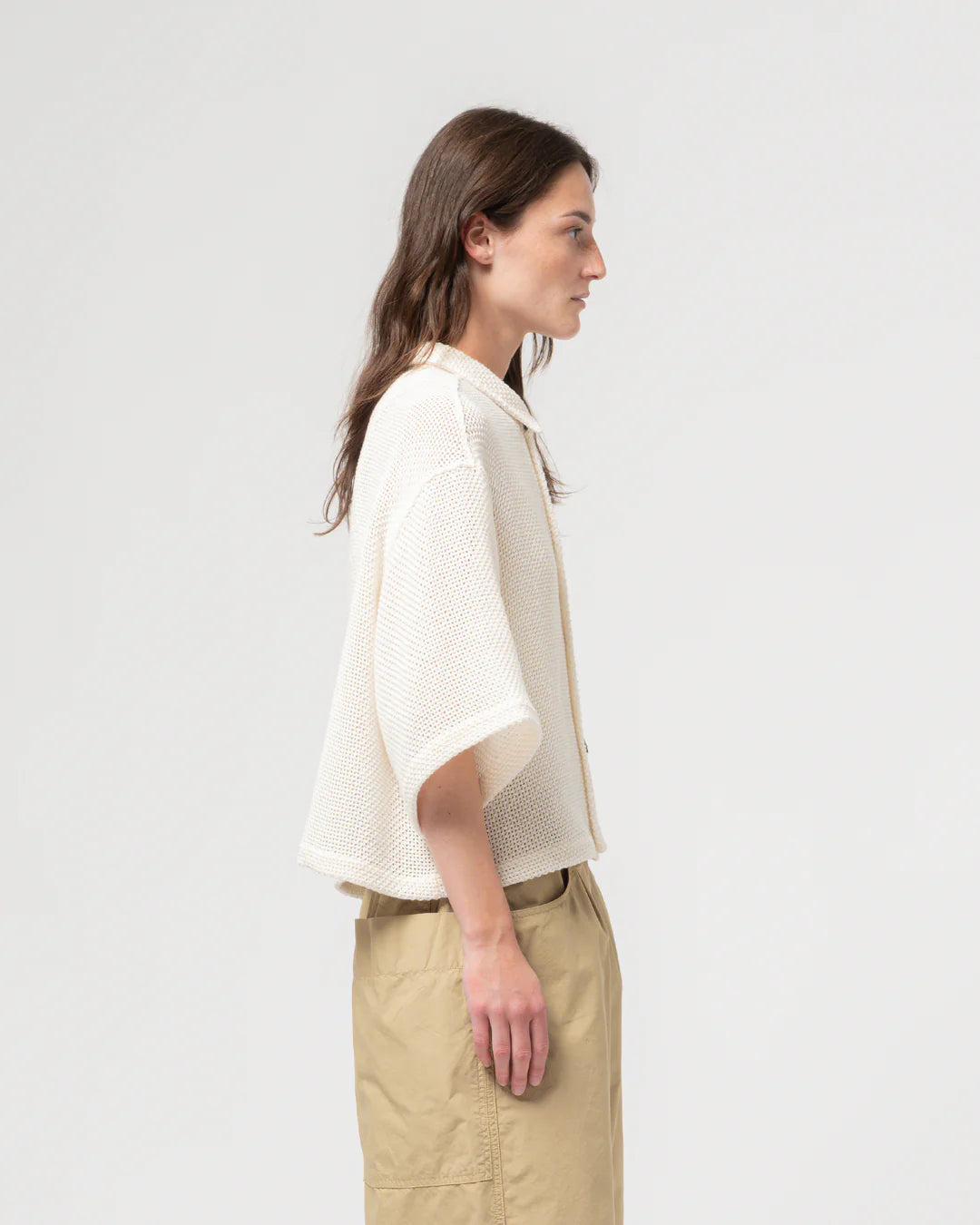 Girls of Dust Sumatra Shirt Trellis Cotton - Ecru