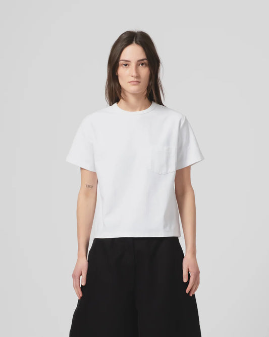 Girls of Dust Cropped Pocket T-Shirt - White