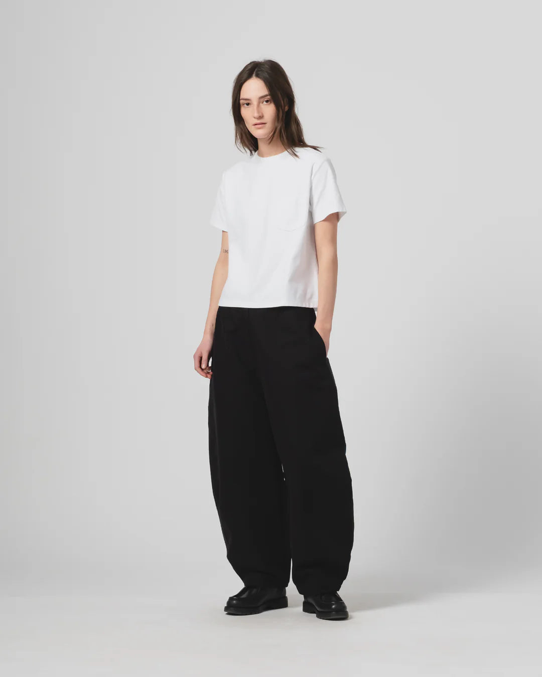 Girls of Dust Cropped Pocket T-Shirt - White
