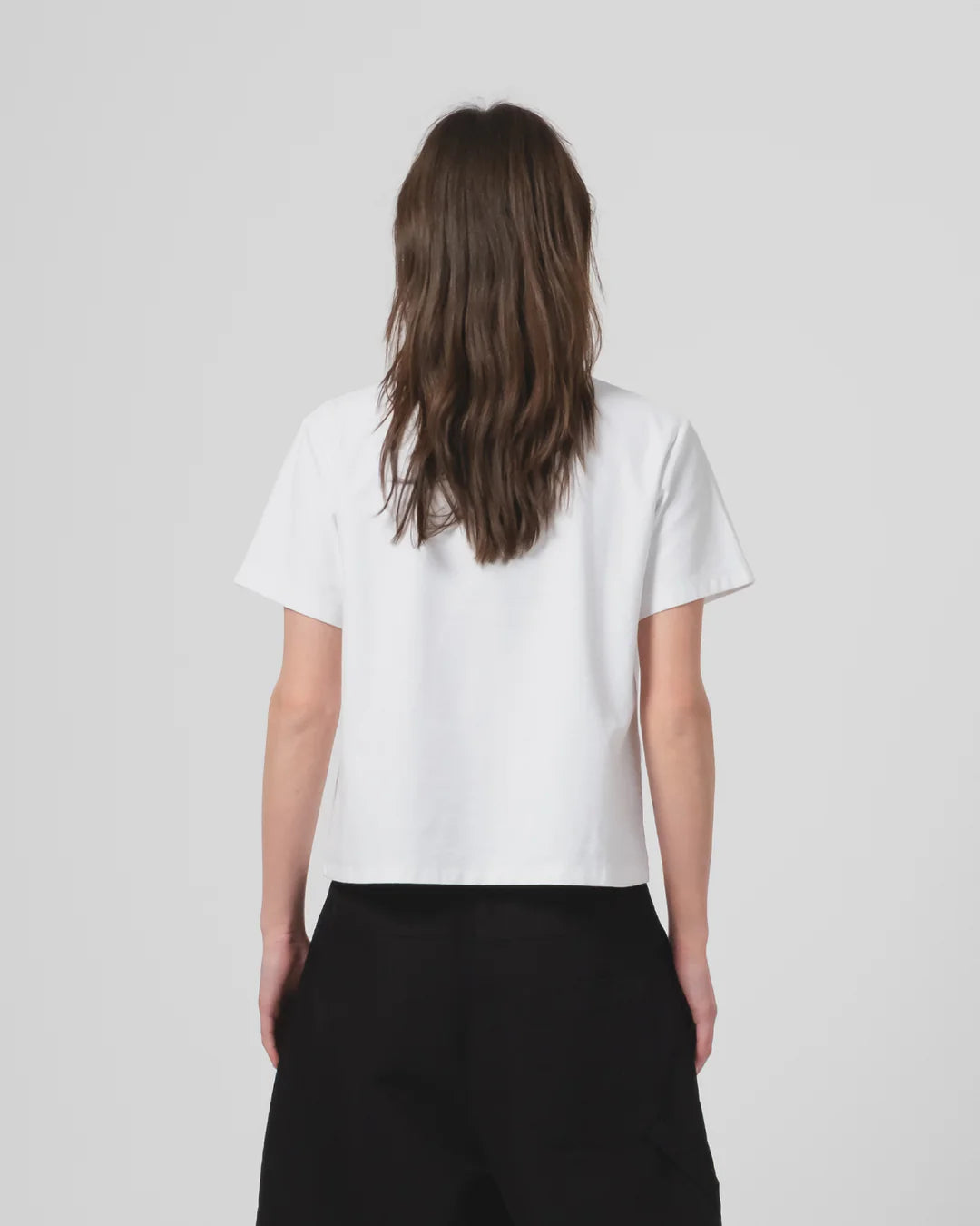 Girls of Dust Cropped Pocket T-Shirt - White