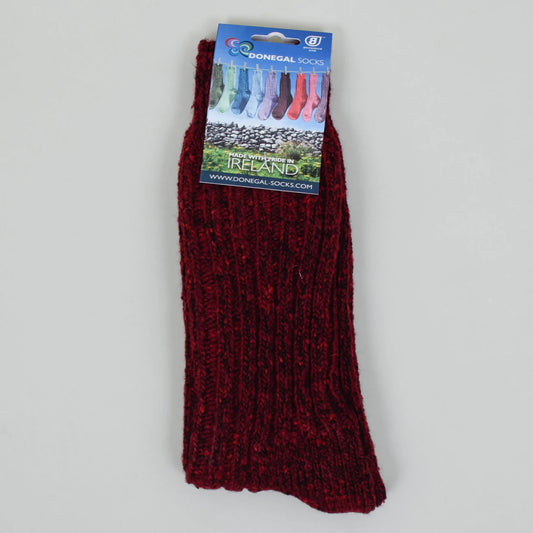 Donegal Socks - Burgundy